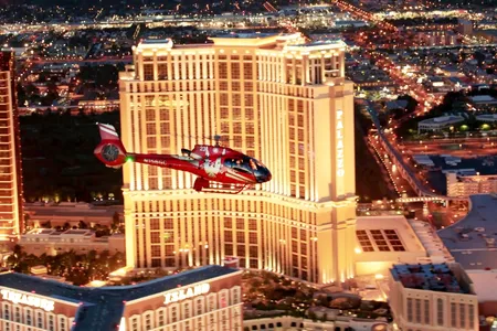 Strip Highlights Night Helicopter Tour [from downtown Las Vegas] (15 minute ride)